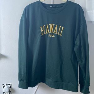 hawaii embroidered crewneck